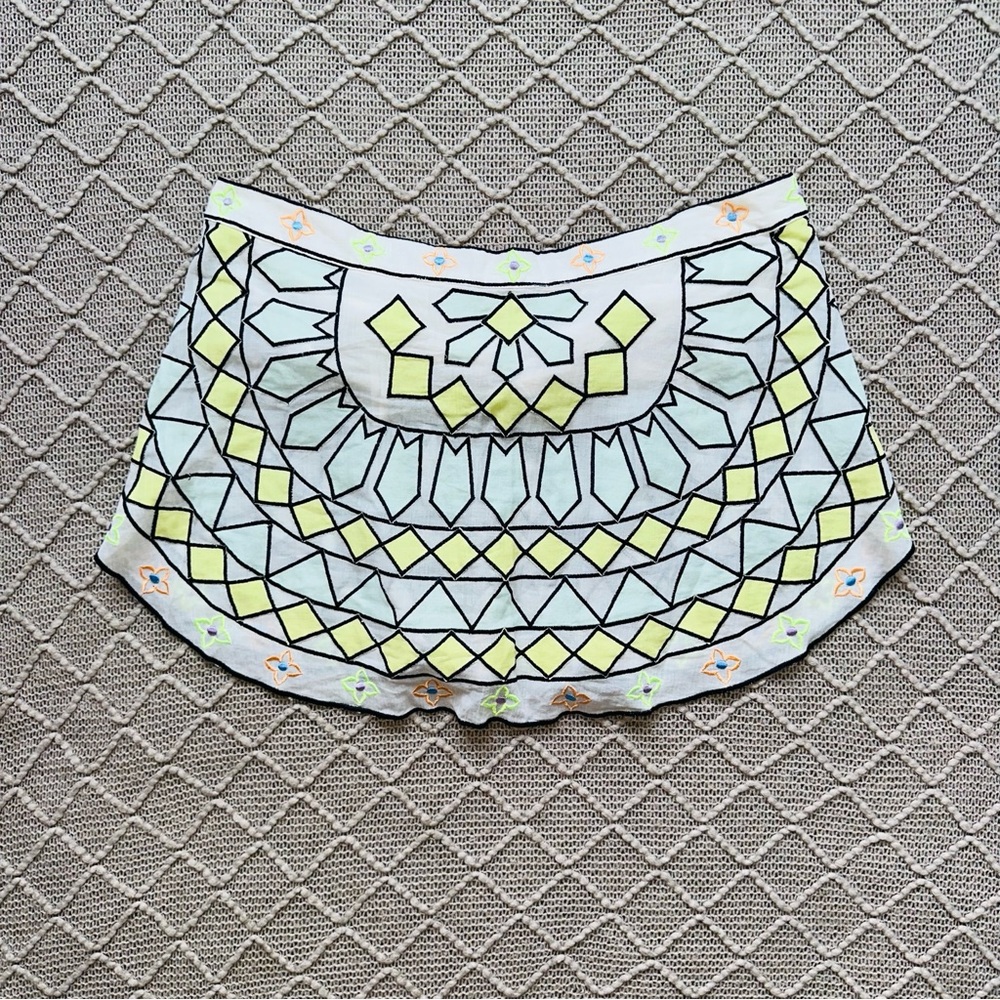 Free People Geometric Patterned Strapless Cropped Top Women’s Large FP L Crop